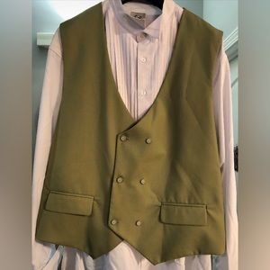 NWOT Olive Green Men’s Suit Vest Size 54R